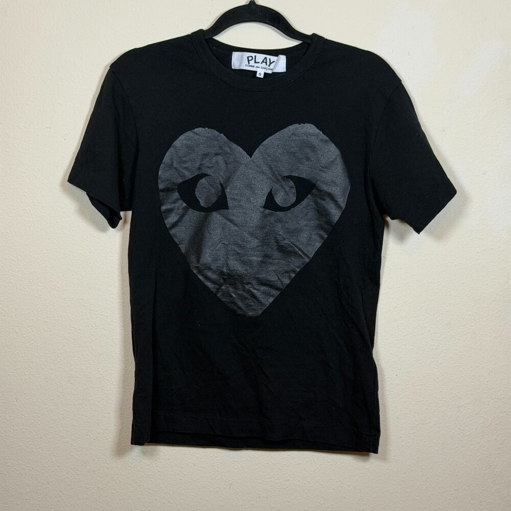 Comme des Garçons PLAY Heart Eyes T Shirt Black Mens Small CDG